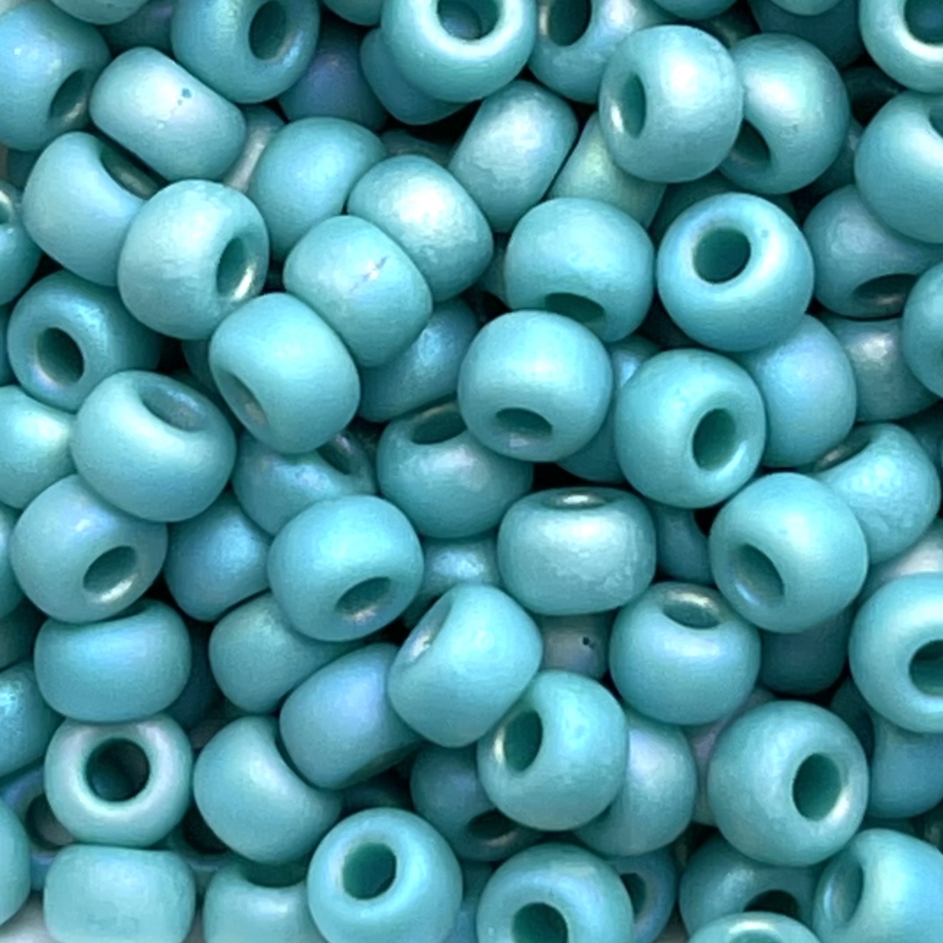 Rocalla Miyuki #6  Matte Opaque Turquoise Green AB - Image 1