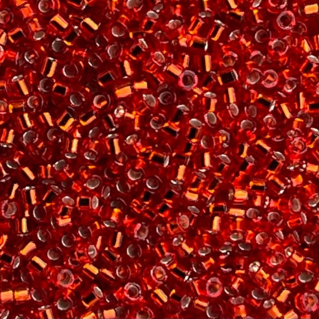 Delica Bead SilverLined Red/Orange