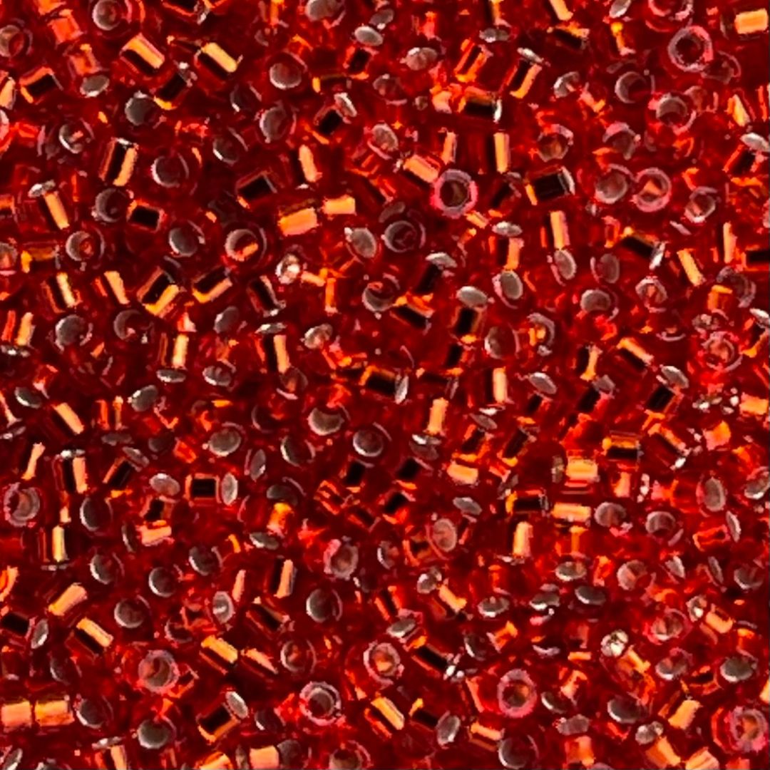 Delica Bead SilverLined Red/Orange - Image 1