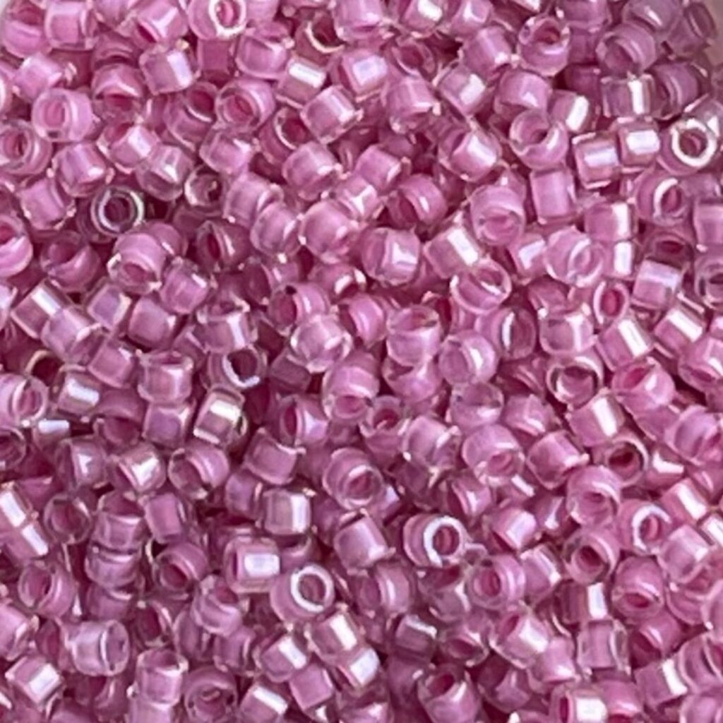 Delica Bead Lined Pale Lilac AB