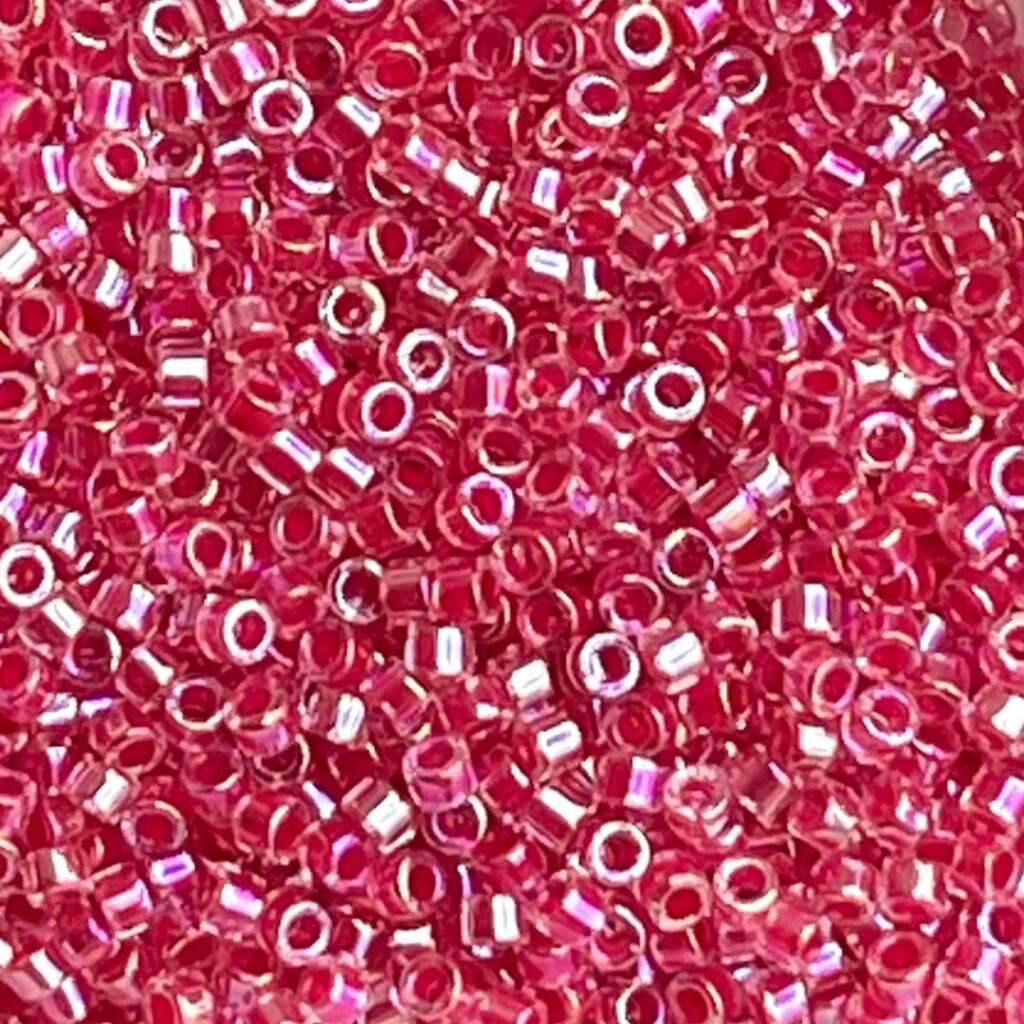 Delica Bead Lined Dark Rose AB