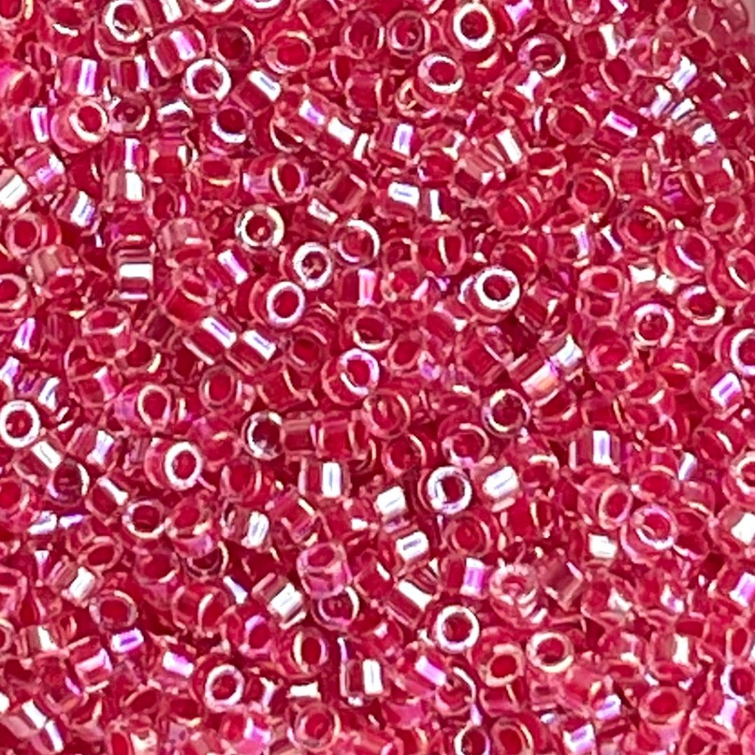 Delica Bead Lined Dark Rose AB - Image 1