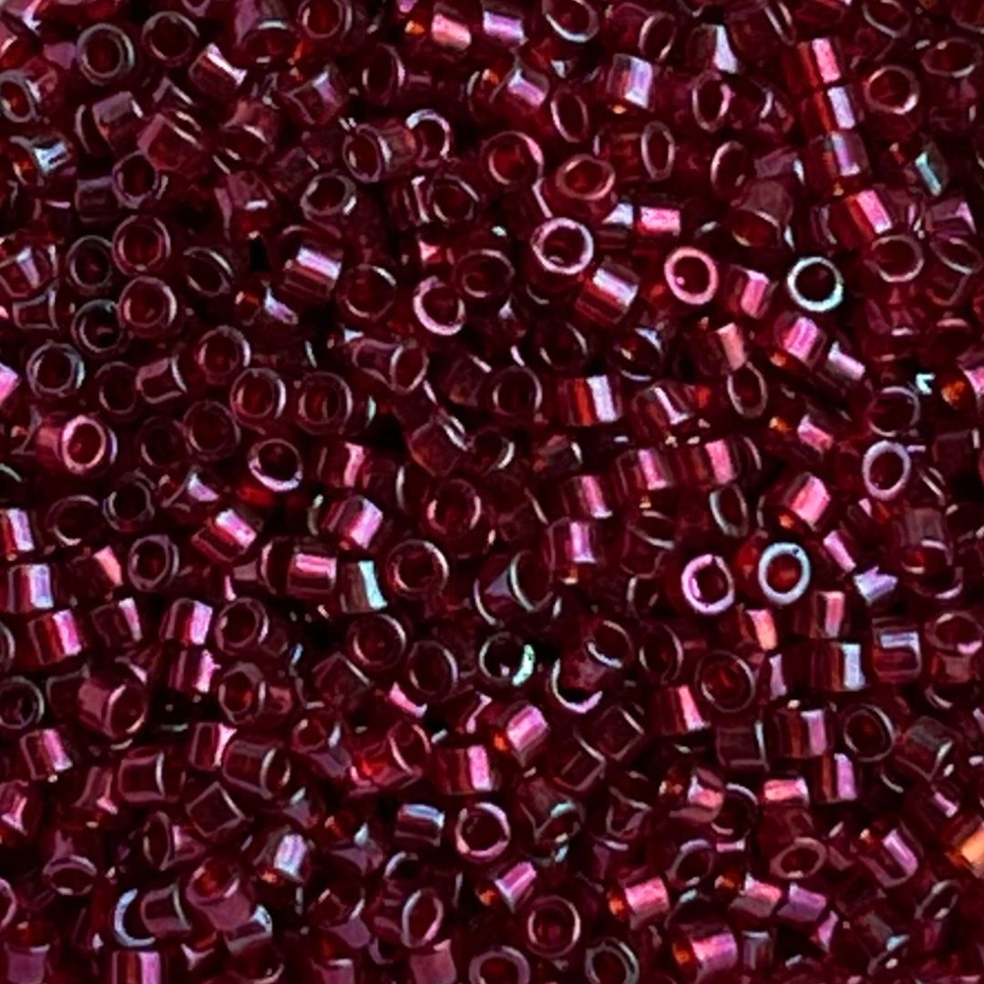 Delica Bead Gold Luster Transparent Red - Image 1