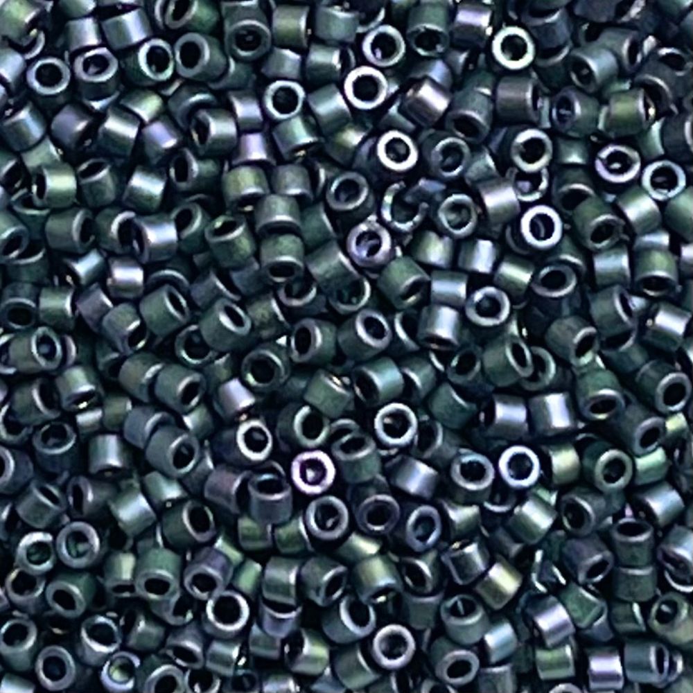 Delica Bead Matte Metallic Purple Green/Gold Iris