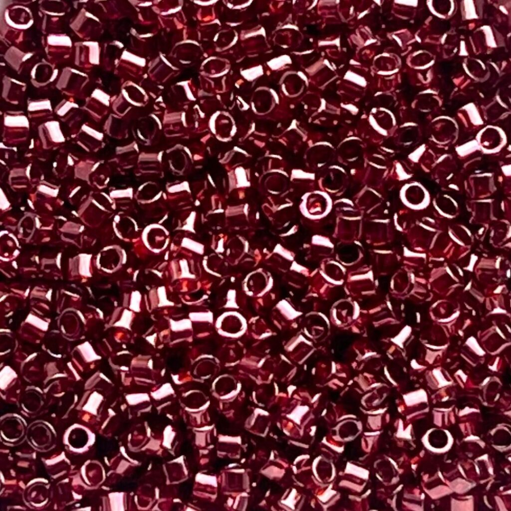 Delica Bead Transparent Luster Red Metallic