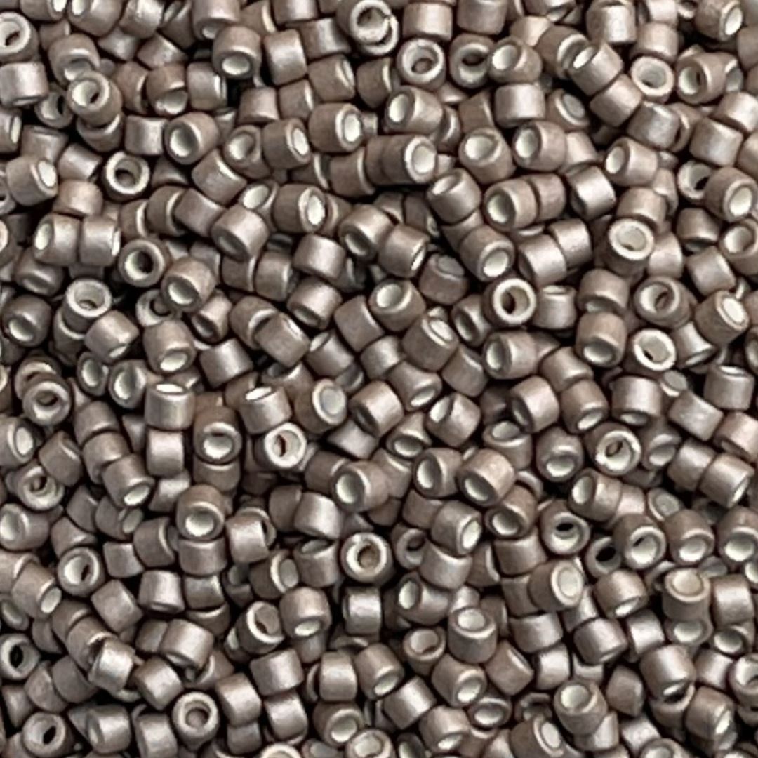 Delica Bead Galvanized Matte LT Smoky Amethyst - Image 1