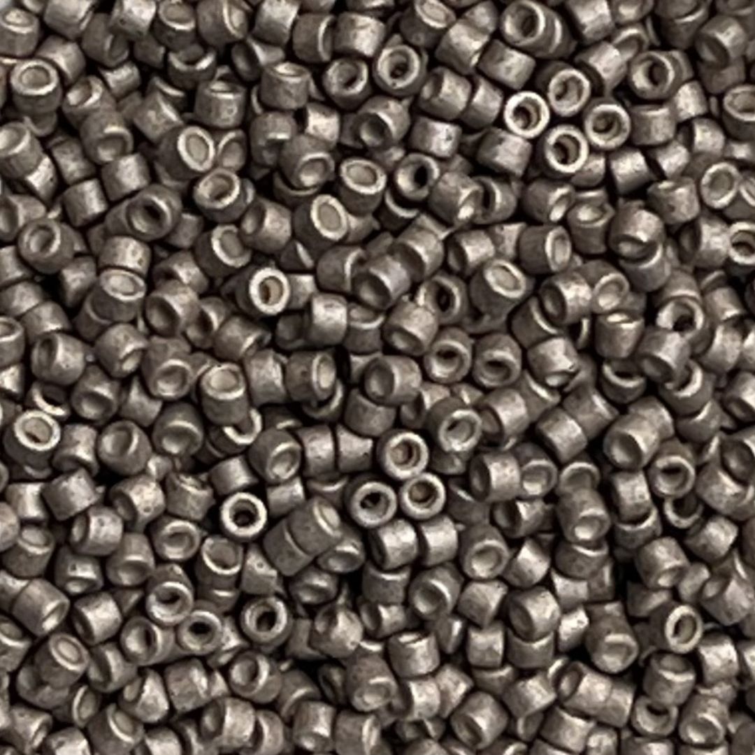 Delica Bead Galvanized Matte Pewter - Image 1