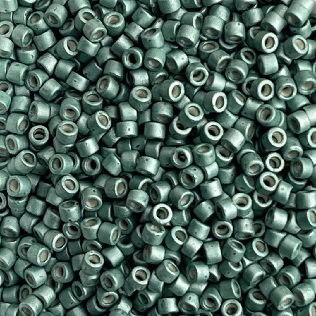 Delica Bead Matte Dark Mint - Image 1