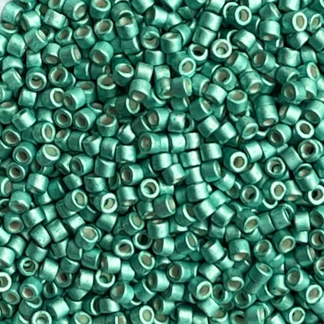 Delica Bead Galvanized Matte Dk Mint - Image 1
