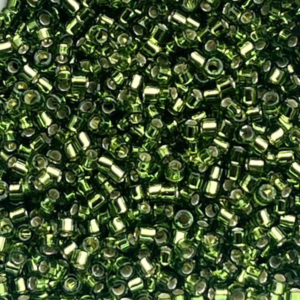 Delica Bead Transparent SilverLined Olive