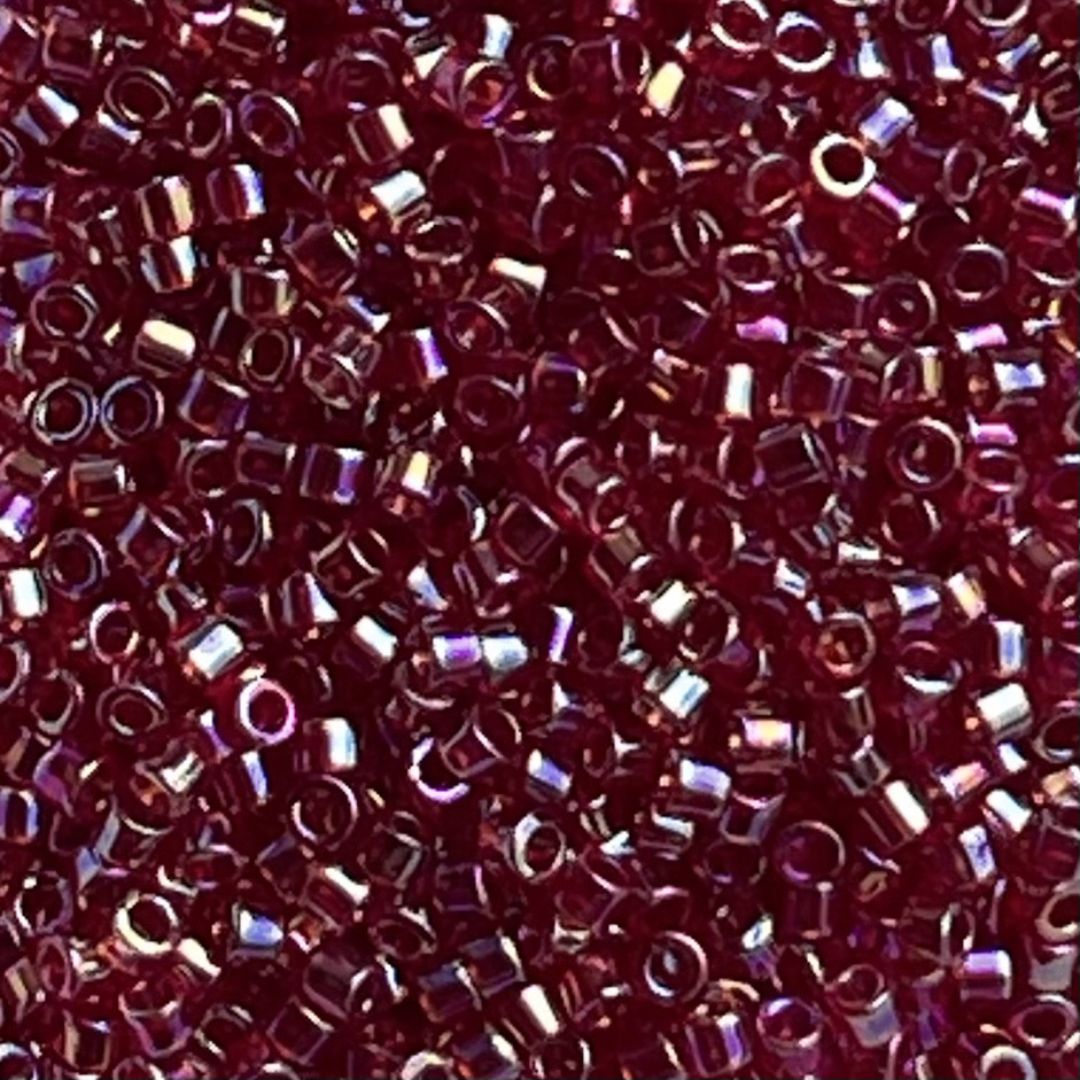 Delica Bead Transparent Dark Cranberry AB - Image 1