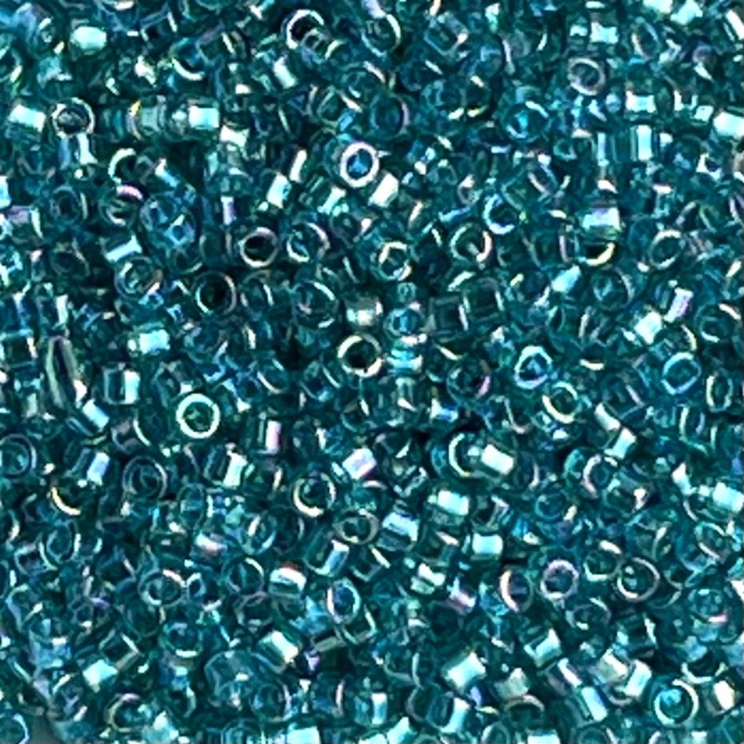 Delica Bead Transparent Caribbean Teal AB - Image 1