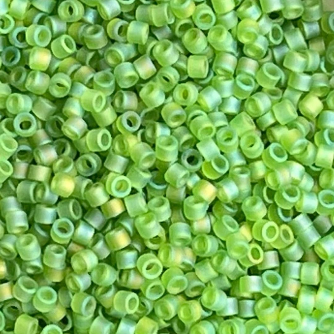 Delica Bead Matte Transparent Lime AB - Image 1