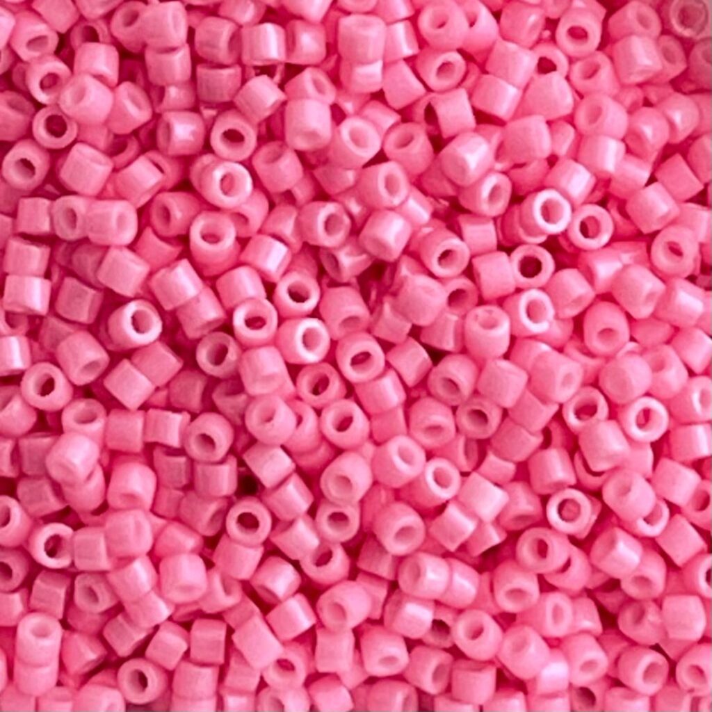 Delica Bead Dyed Opaque Rose