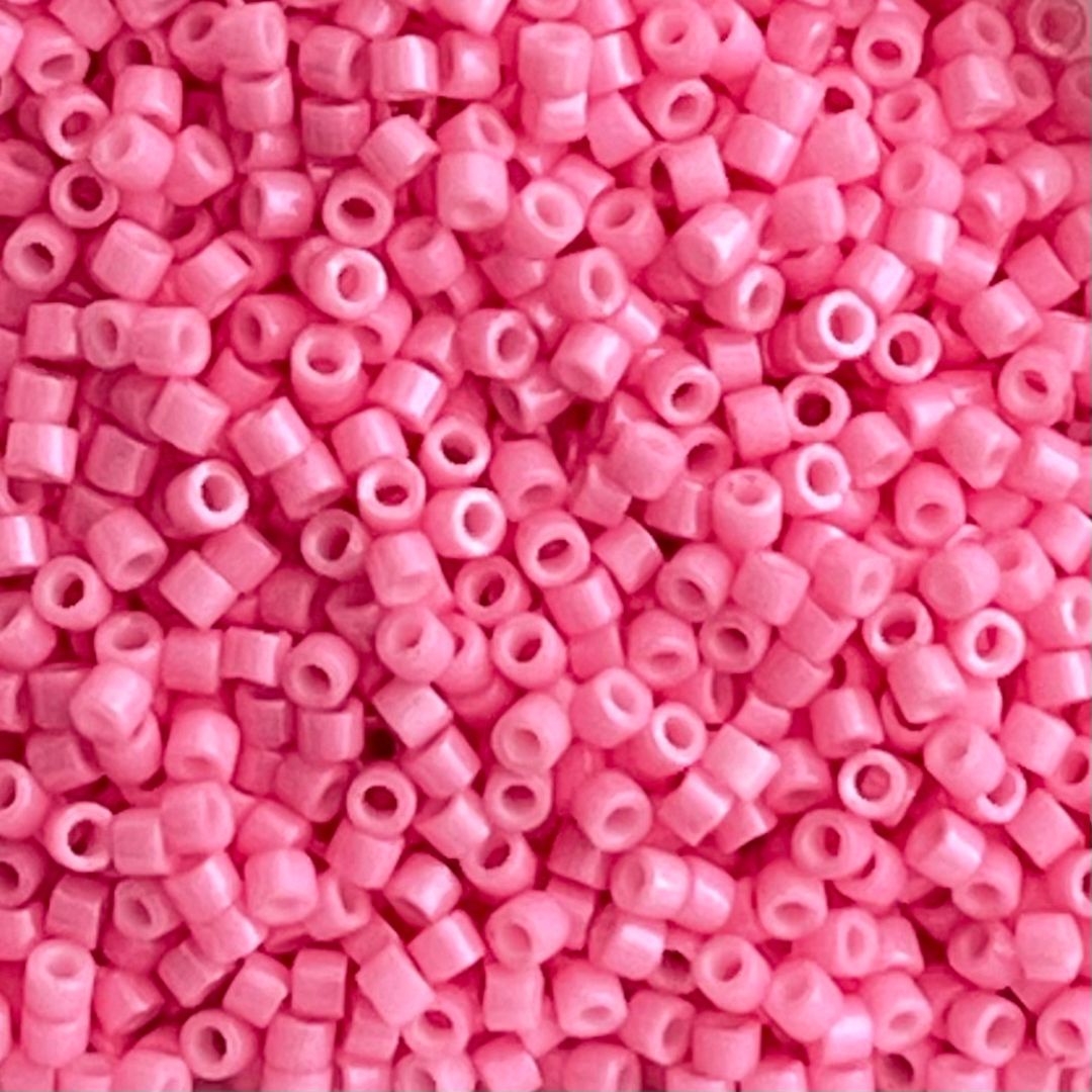 Delica Bead Dyed Opaque Rose - Image 1
