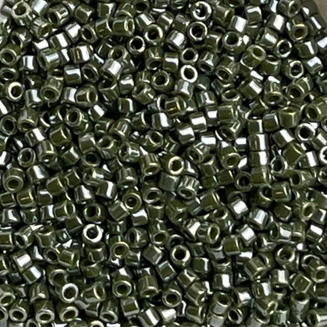 Delica Bead Opaque Avocado Luster - Image 1