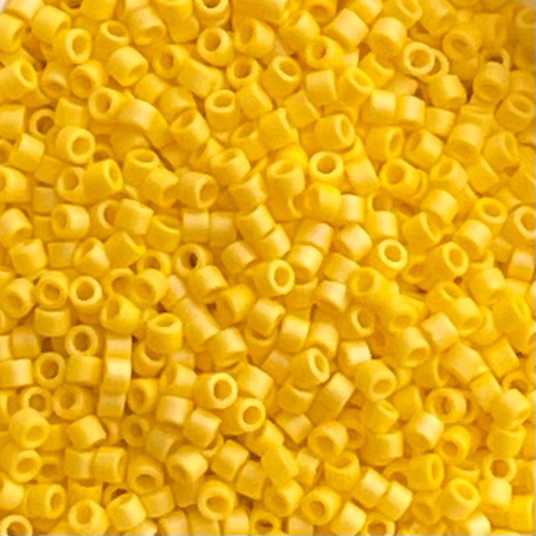 Delica Bead Matte Opaque Canary AB - Image 1