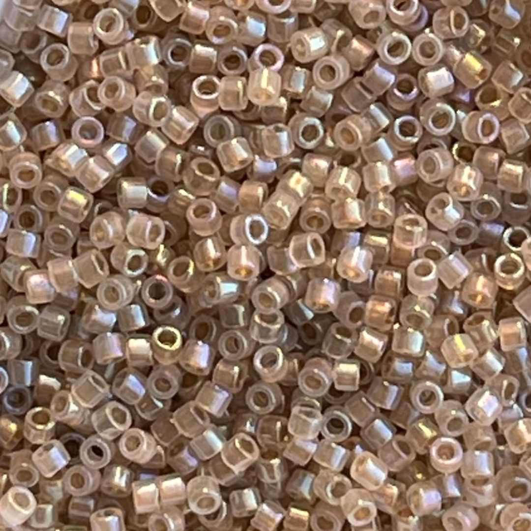 Delica Bead Beige Lined Opal AB - Image 1