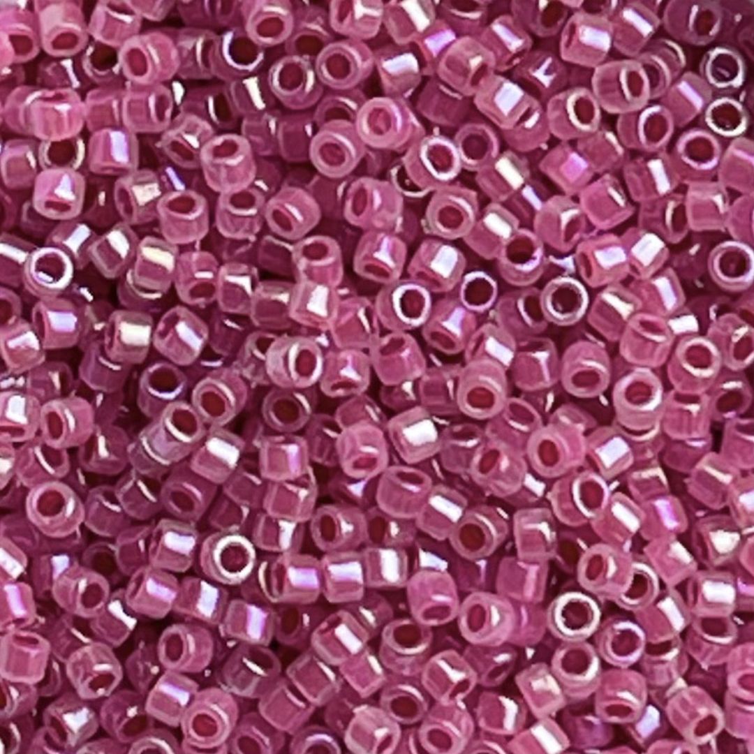 Delica Bead Rose Lined Opal AB - Image 1