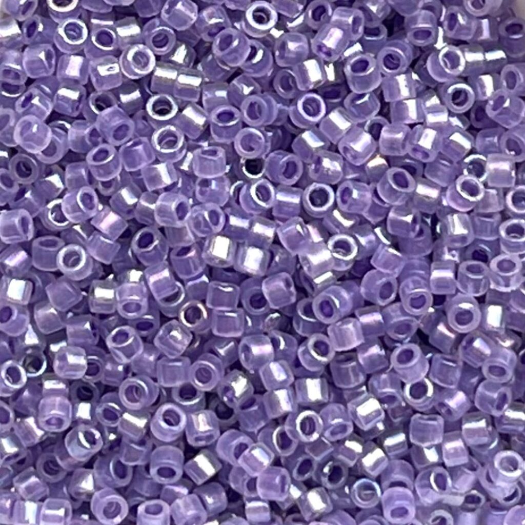 Delica Bead Sparkle Purple Lined Opal AB