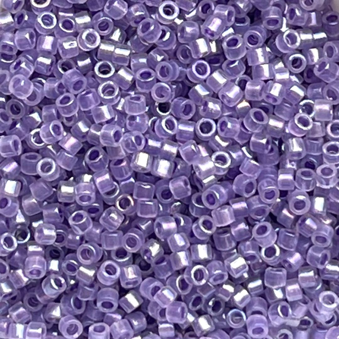 Delica Bead Sparkle Purple Lined Opal AB - Image 1