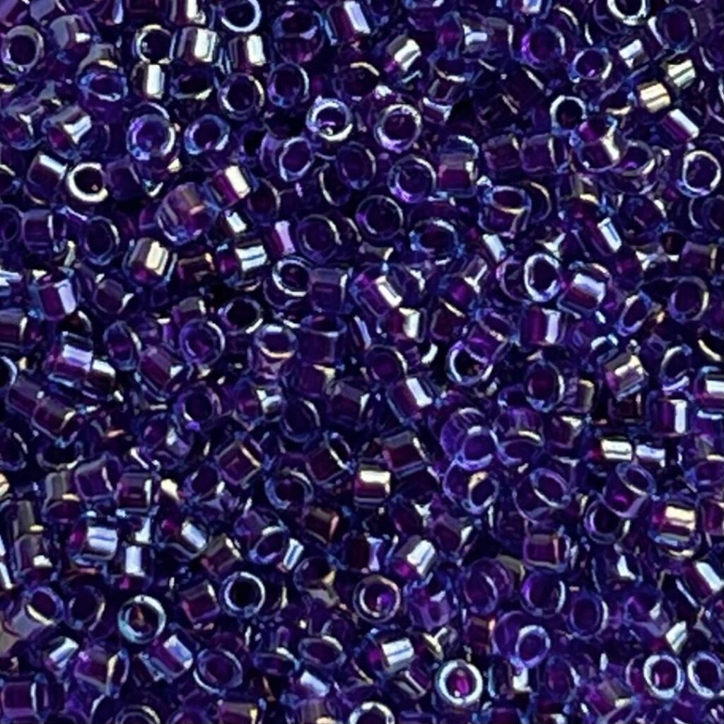 Delica Bead Fuchsia Lined Aqua AB