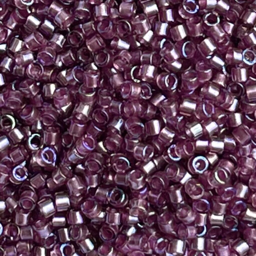Delica Bead Sparkle Orchid lined Amy AB