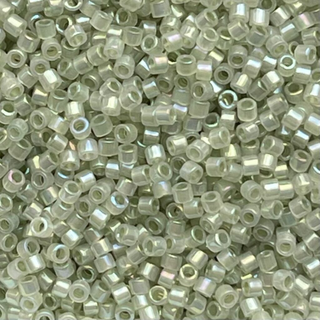 Delica Bead Sparkle Celery Lined Opal AB
