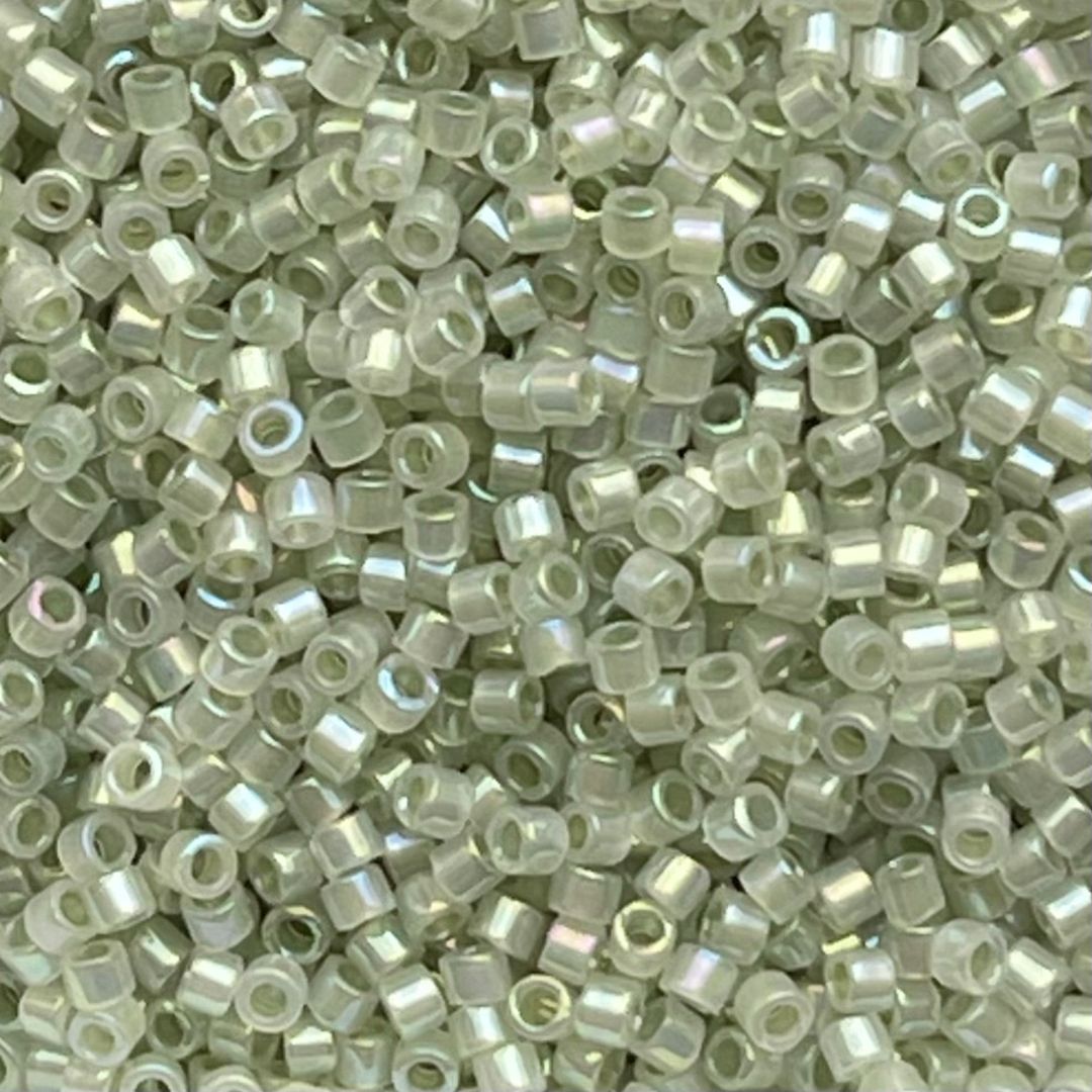 Delica Bead Sparkle Celery Lined Opal AB - Image 1