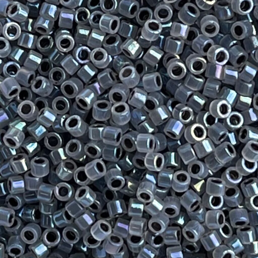 Delica Bead Gray Lined Opal AB