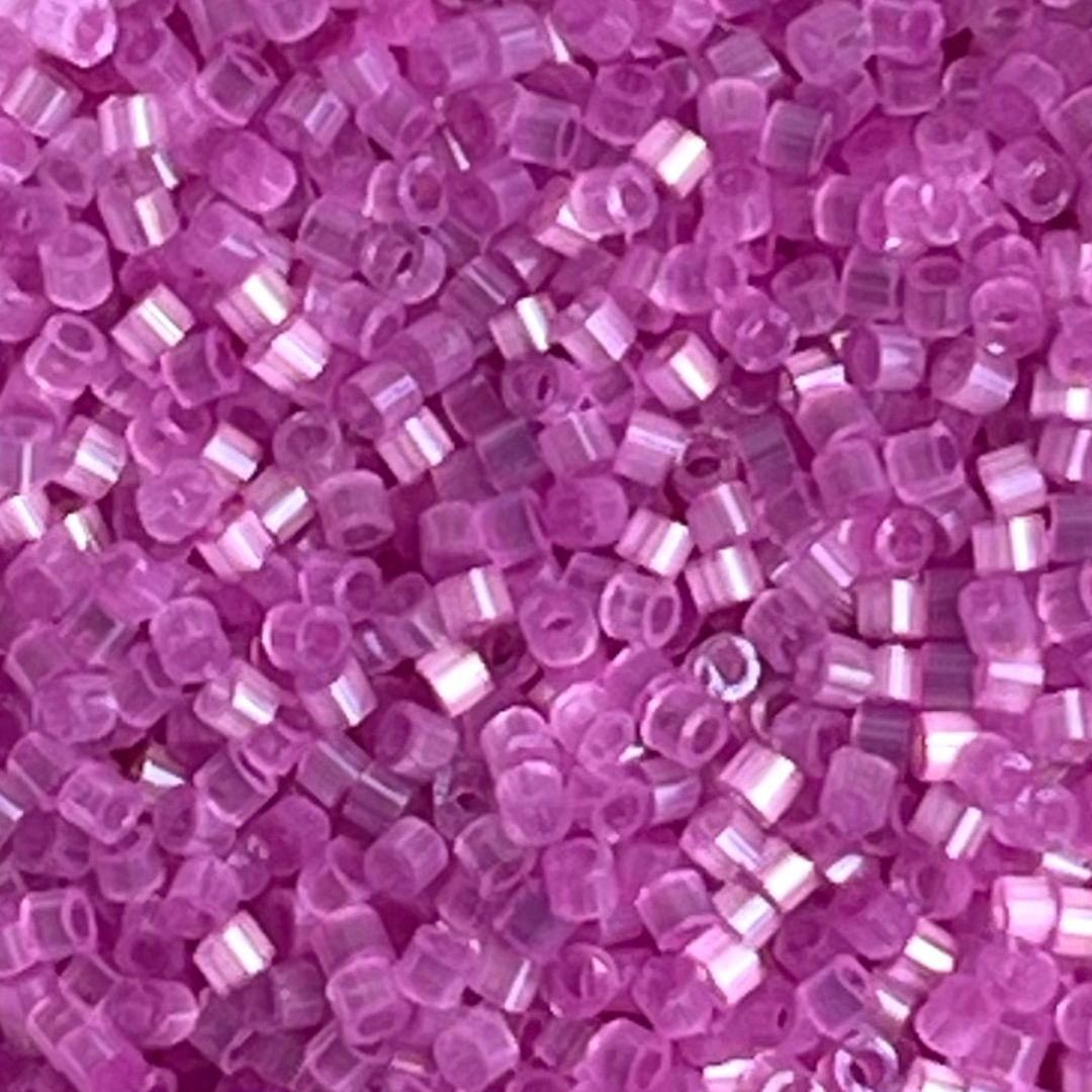 Delica Bead Dyed Fuchsia Silk Satin - Image 1