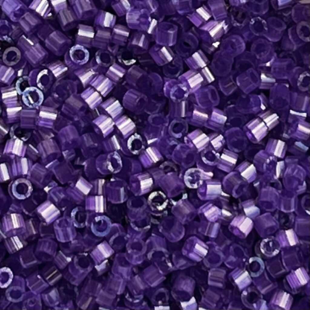 Delica Dyed Purple Silk Satin