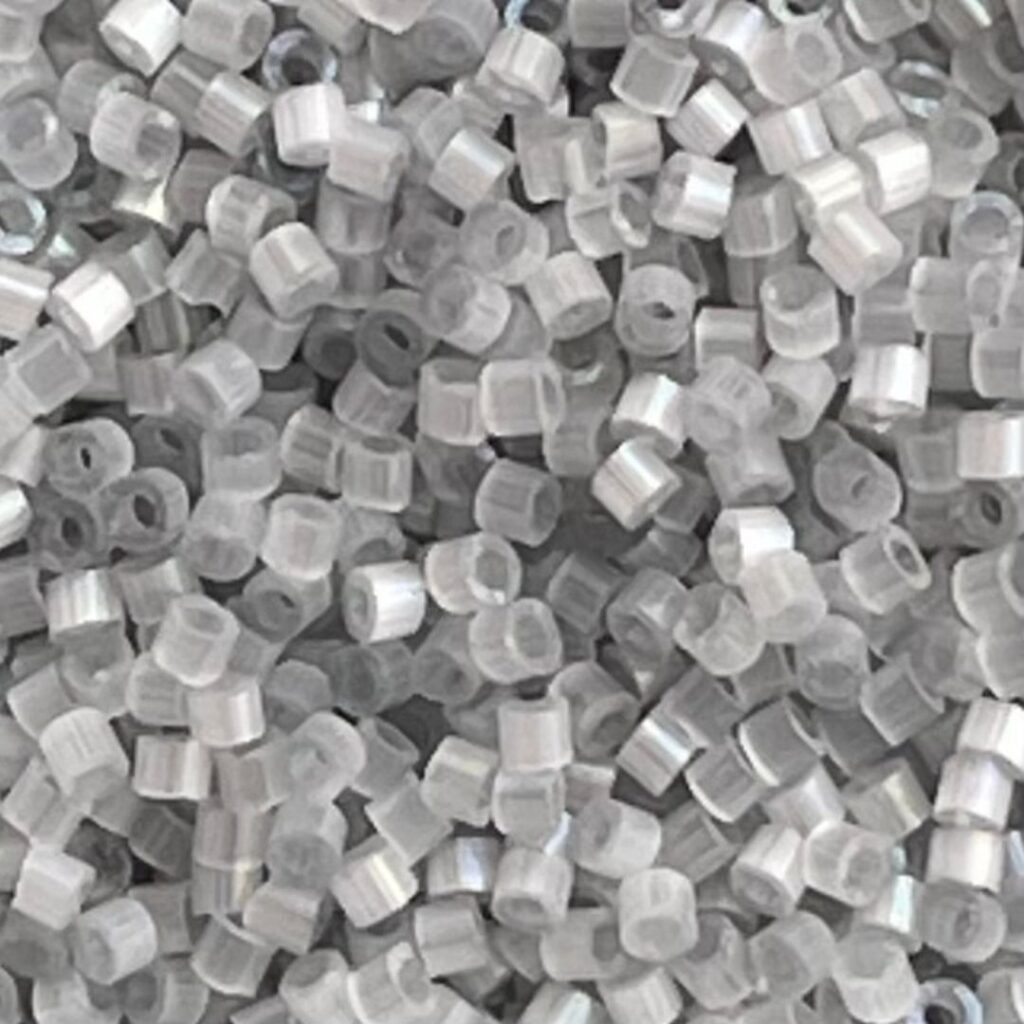 Delica Bead Dyed Shadow Gray Silk Satin
