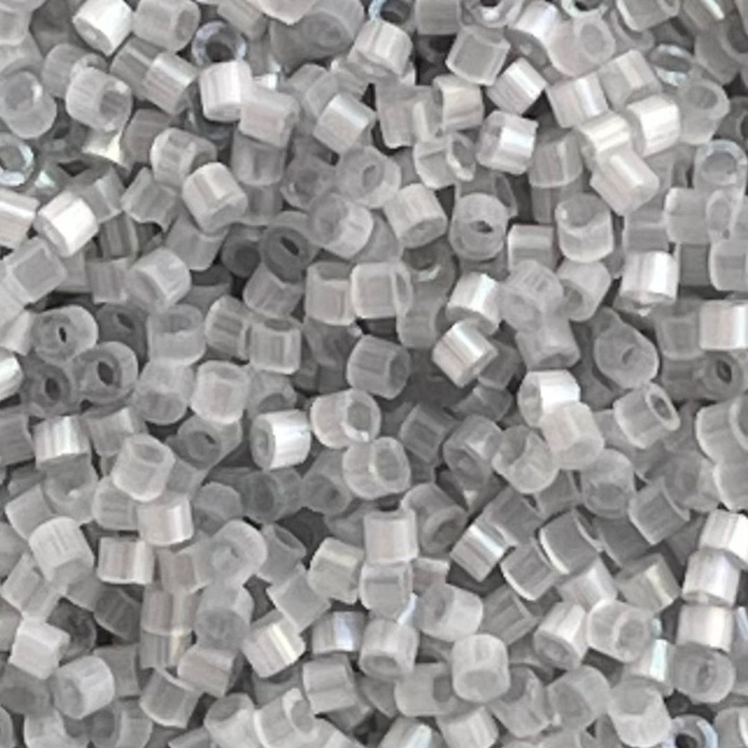Delica Bead Dyed Shadow Gray Silk Satin - Image 1