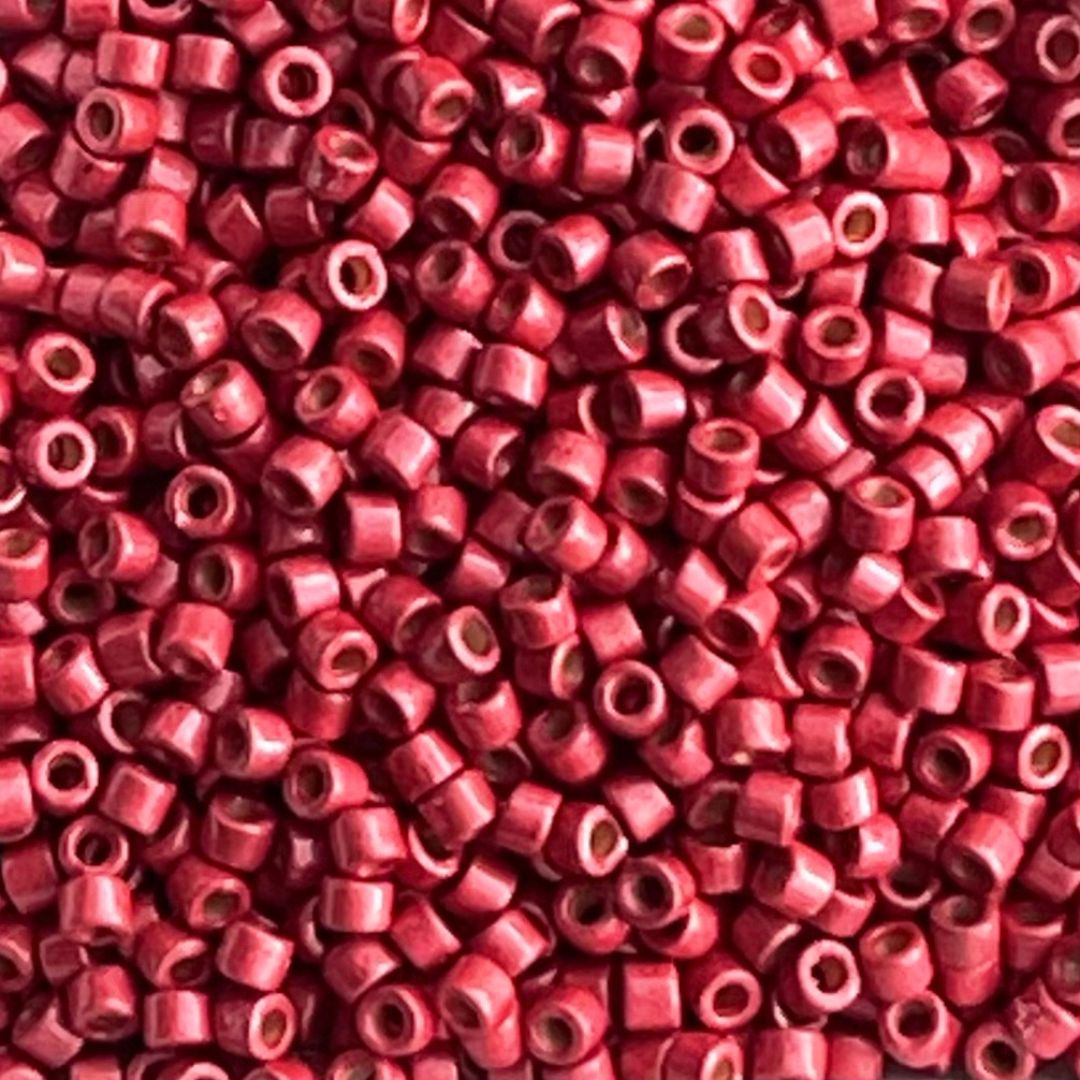 Delica Bead Duracoat Galvanized Matte Lt Cranberry - Image 1