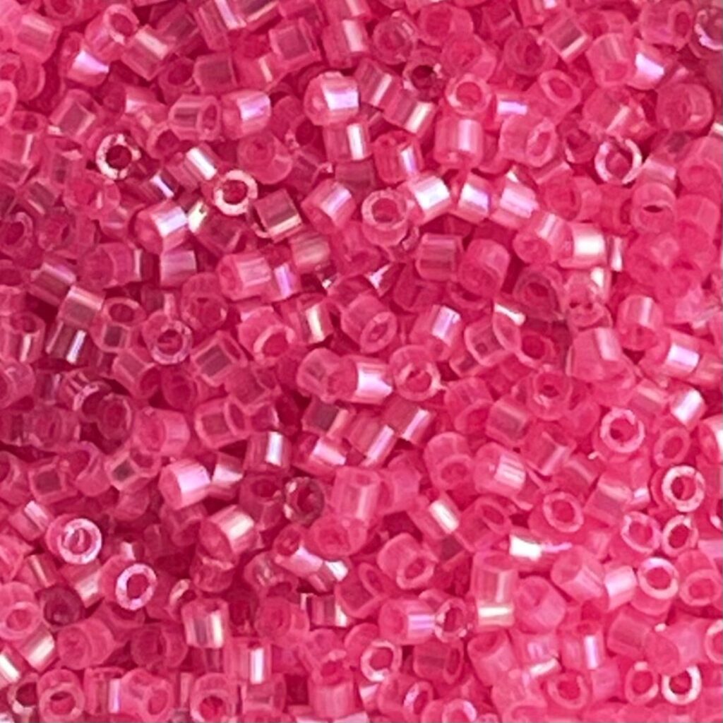 Delica Bead Silk Inside Dyed Rose AB