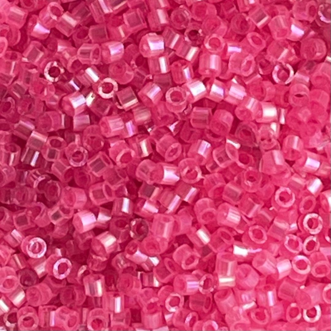 Delica Bead Silk Inside Dyed Rose AB - Image 1