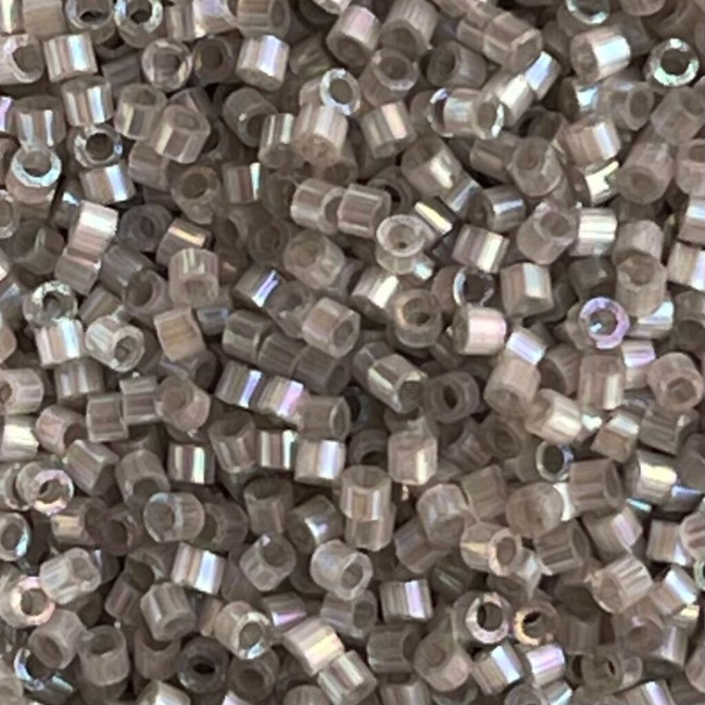 Delica Bead Silk Inside Dyed Peweter AB