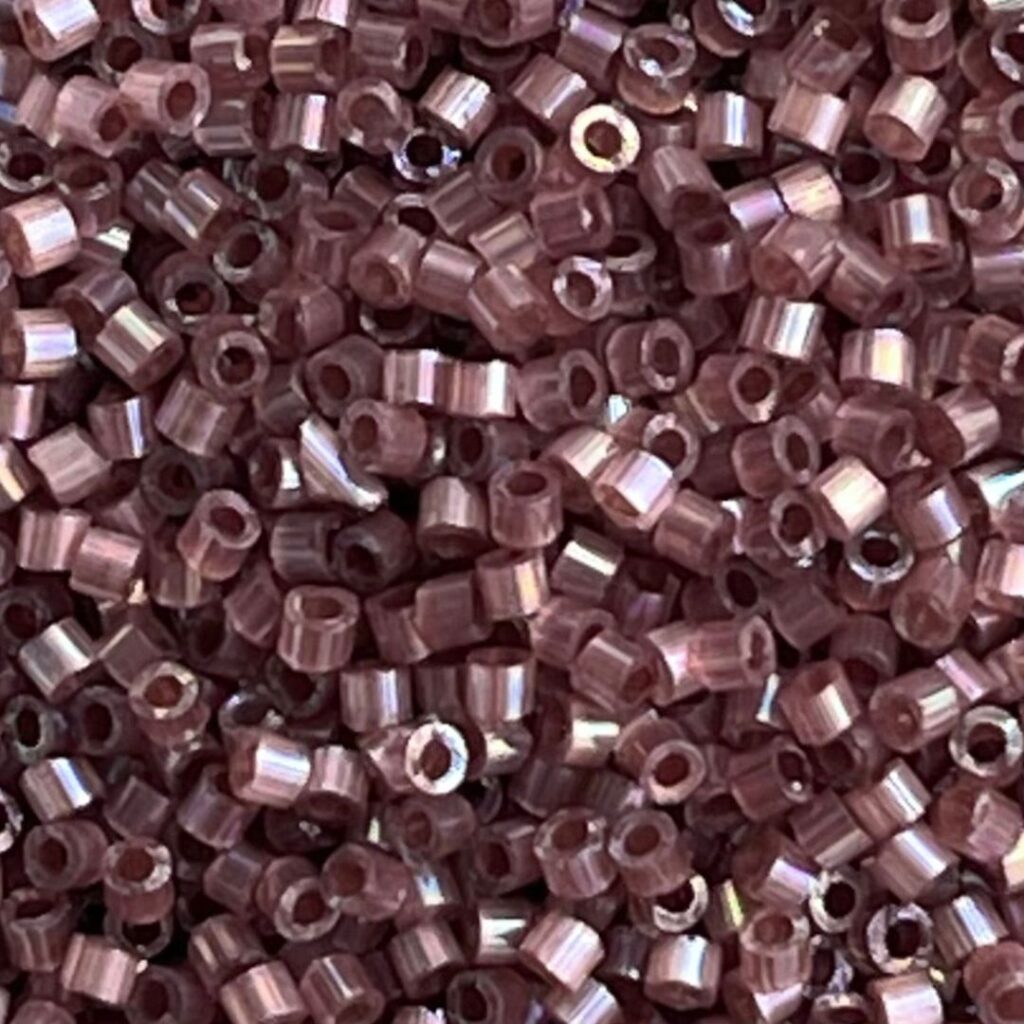 Delica Bead Silk Inside Dyed Rose Topaz AB