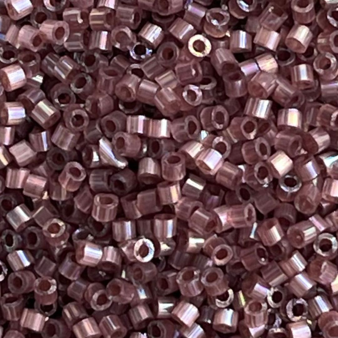 Delica Bead Silk Inside Dyed Rose Topaz AB - Image 1