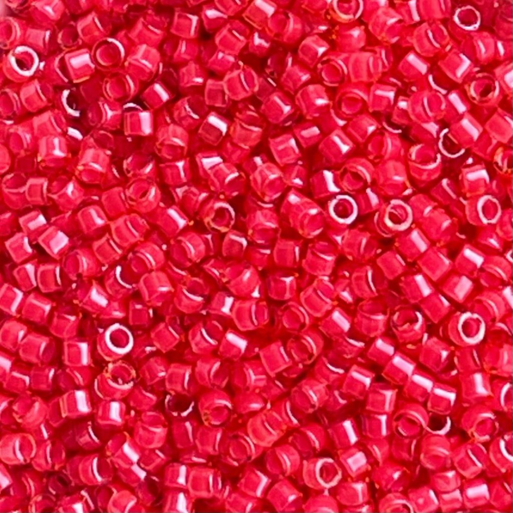 Delica Bead Luminous Neon Poppy Red