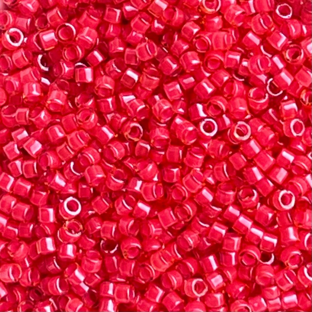 Delica Bead Luminous Neon Poppy Red - Image 1