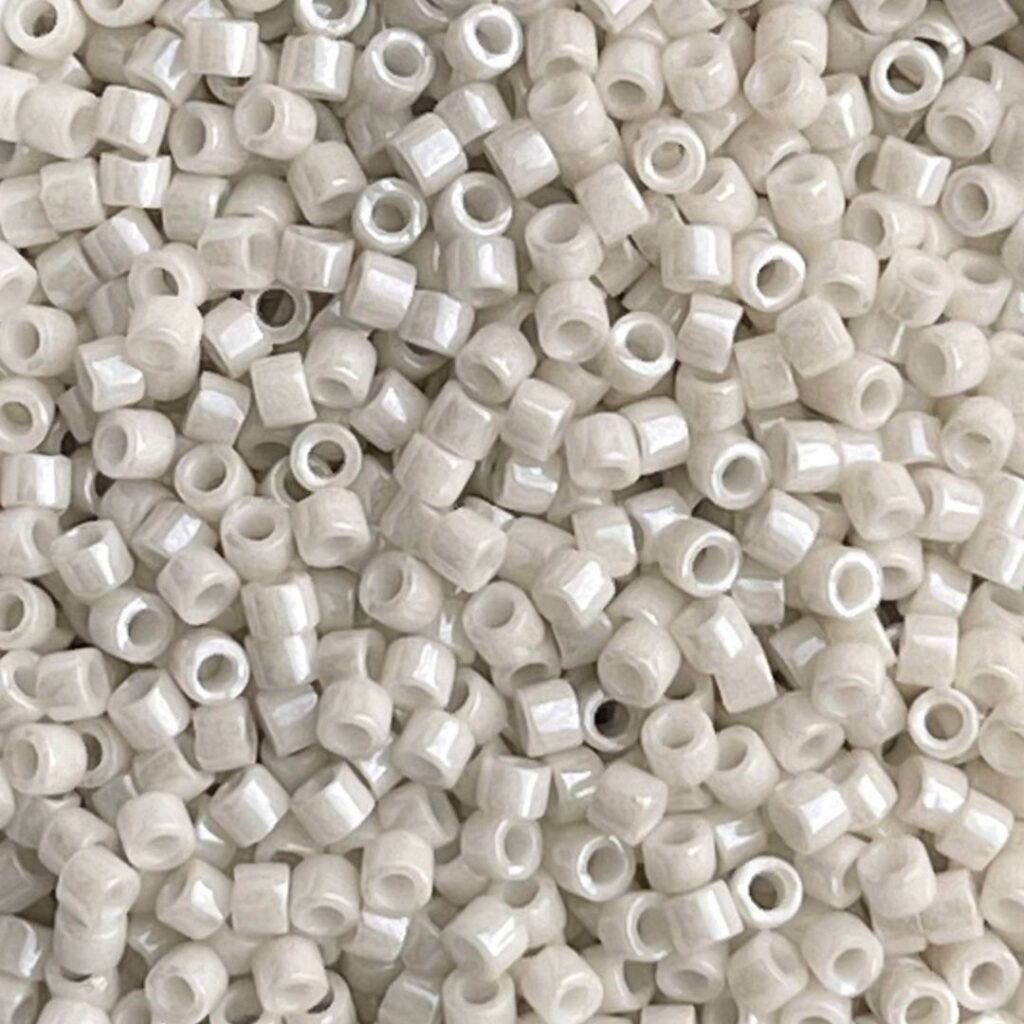 Delica Bead Opaque White Glazed Luster