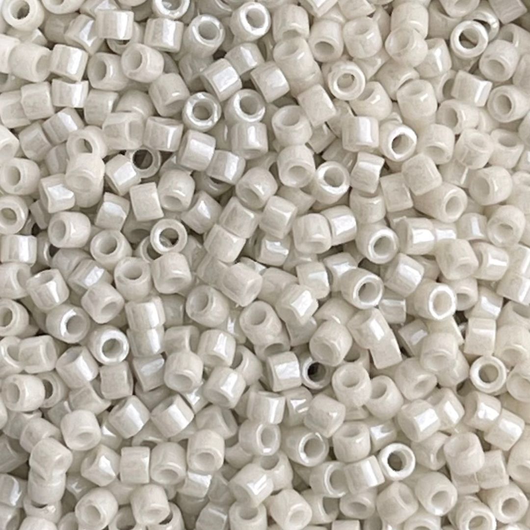 Delica Bead Opaque White Glazed Luster - Image 1