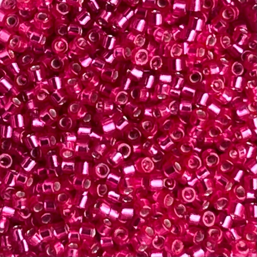 Delica Bead SilverLined Duracoat Hibiscus - Image 1