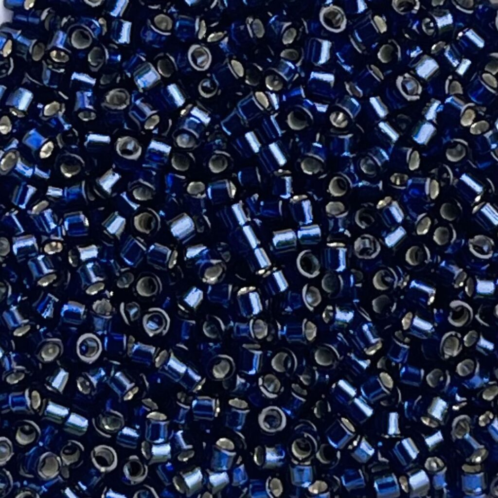 Delica Bead SilverLined Duracoat Navy Blue Dyed