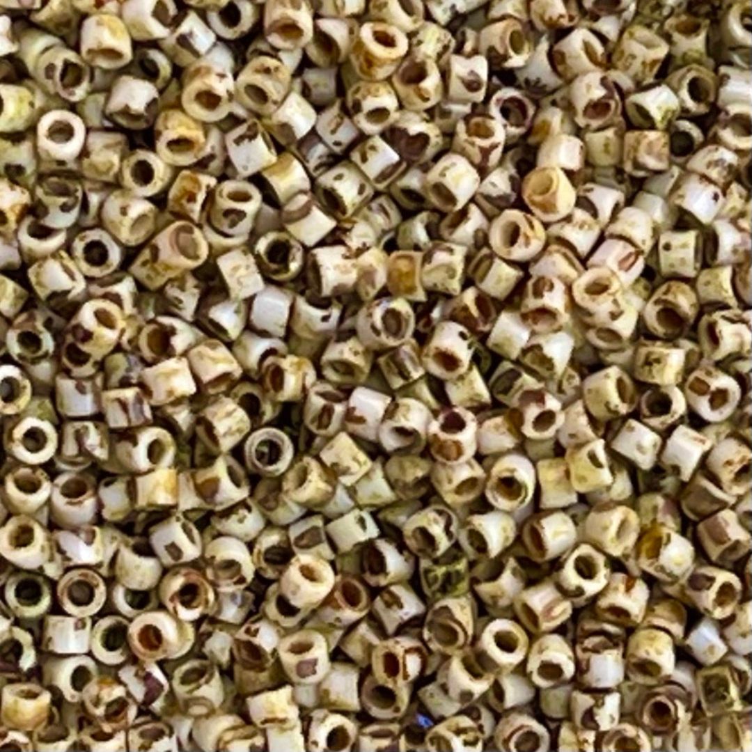 Delica Bead Picasso Cannary Yellow Matte - Image 1