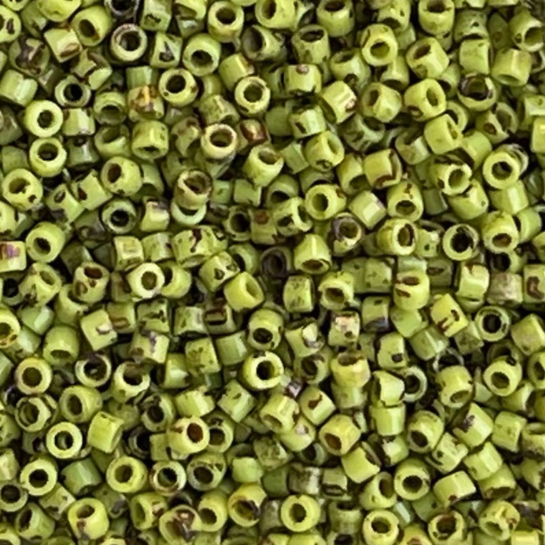 Delica Bead Picasso Chartreusse Matte - Image 1