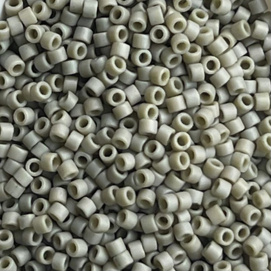 Delica Bead Frosted Opaque Glazed Grey - Image 1