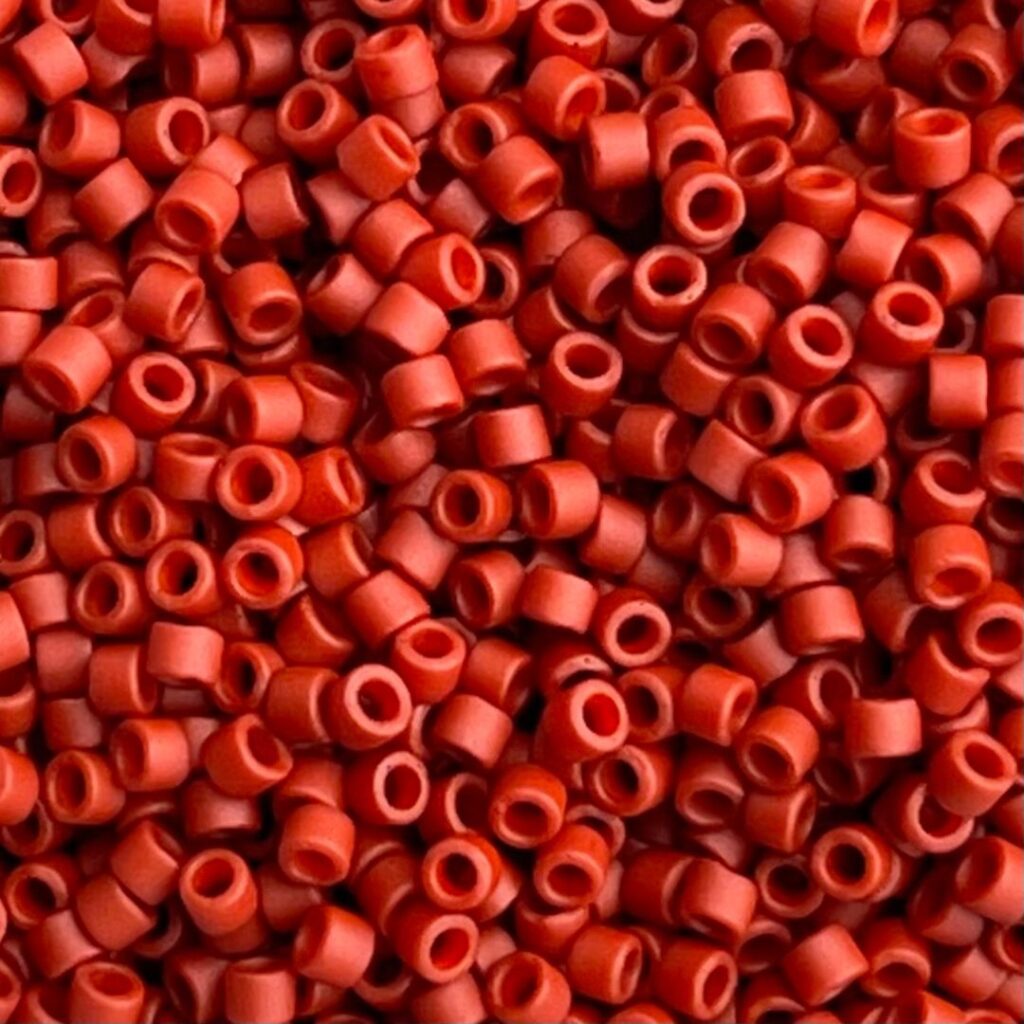 Delica Frosted Opaque Glaze Red